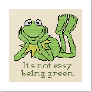 POXELART - Kermit its not easy being green Posters and Art